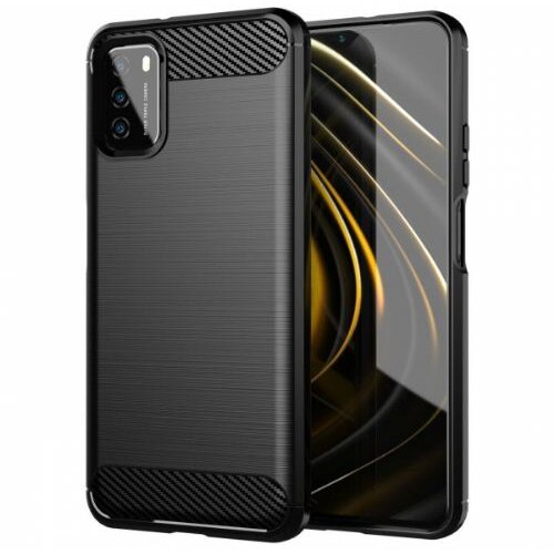 Nillkin silikonski ovitek za xiaomi poco M3 - mat carbon črn Cene