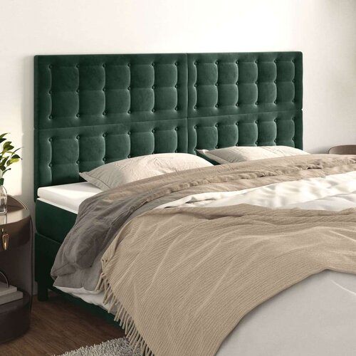  Uzglavlja 4 kom tamnozeleni 80x5x78/88 cm baršunasti Cijene