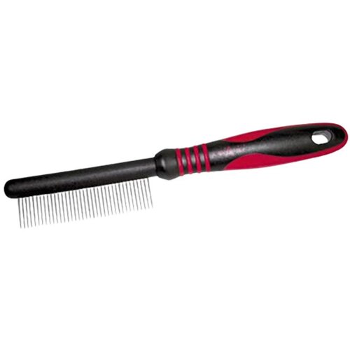 Croci Češalj za pse sa rotirajućim zubcima, Crveno-crni Cene