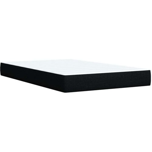 VidaXL Box spring krevet s madracem crni 90x190 cm od tkanine Slike