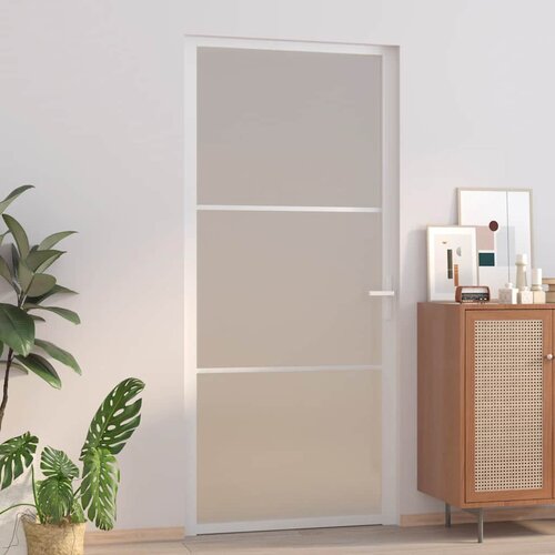  Unutarnja vrata 93 x 201,5 cm Bijela od mat stakla i aluminija Slike