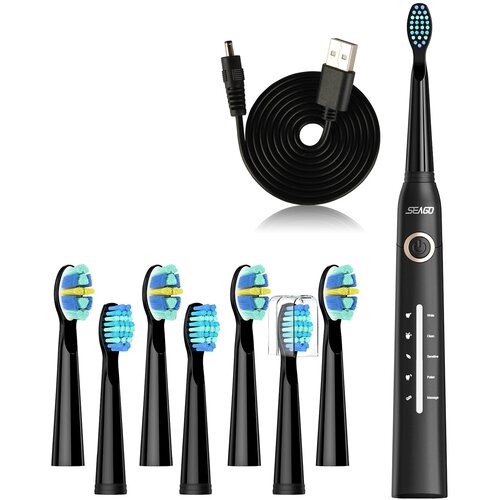 INF Sončna električna zobna &amp;scaron;četka s 5 načini či&amp;scaron;čenja Black, (5000130492) Slike