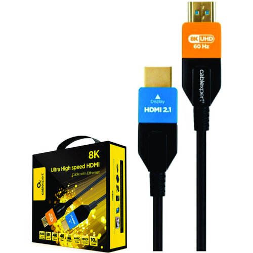 Gembird HDMI8K aoc 10M gembird active optical aoc ultra high speed hdmi 2.1 8K uhd with ethernet 10m Cene