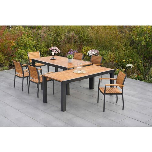 Gardenson Vrtna Garnitura Santorin, 9-Delno, Aluminij, Masivno Slike