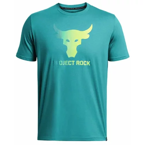 Under Armour Project Rock Payoff Graphic Short Sleeve Tee Circuit Teal/ Radial Turquoise/ High-Vis Yellow