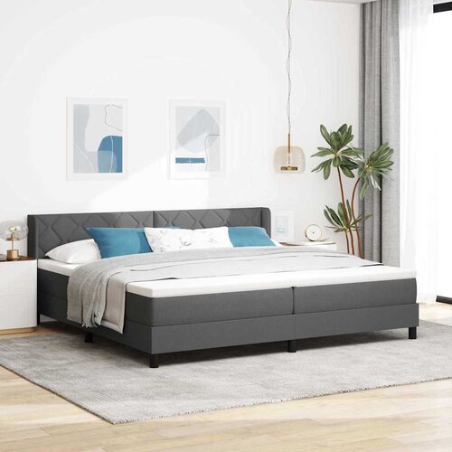  Krevet s opruga kutije Tamno siva 200 x 200 cm tkanina Cijene