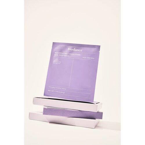 BIODANCE Rejuvenating Caviar PDRN Real Deep Mask revitalizacijska maska za obnavljanje kožne barijere 34 g Slike