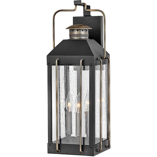 Elstead Lighting Elstead Hinkley Fitzgerald Zunanja stenska svetilka, teksturirana črna z bru&scaron;enim bronom, IP44, (22099805) Cene