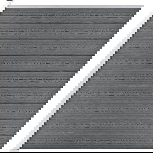 VidaXL vrtna ograda WPC 175 x 186 cm siva Slike