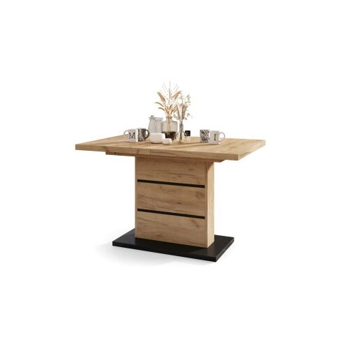  Piano Sto na Razvlačenje Svetli Hrast-Crni ( 1629 ) Cene