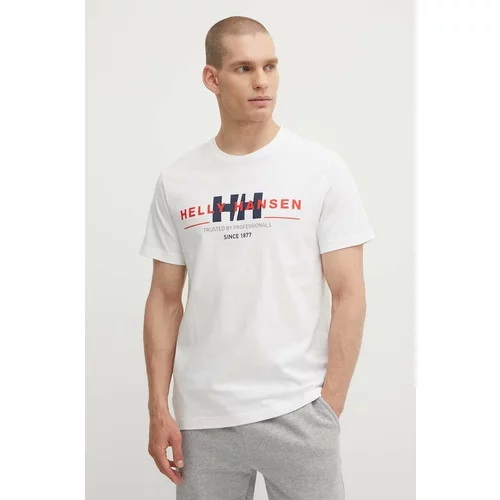 Helly Hansen Pamučna majica boja: bijela, s uzorkom