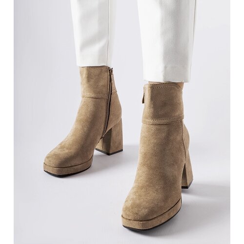 Gemre Gray ankle boots on a chunky heel Itaf Cene