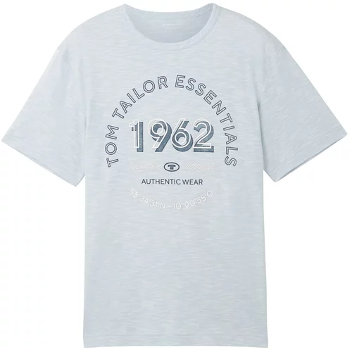 Tom Tailor Majica morsko plava / svijetloplava / bijela