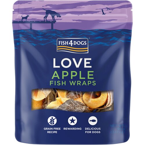 Fish4Dogs Love ribji zvitki z jabolkom - 90 g Slike