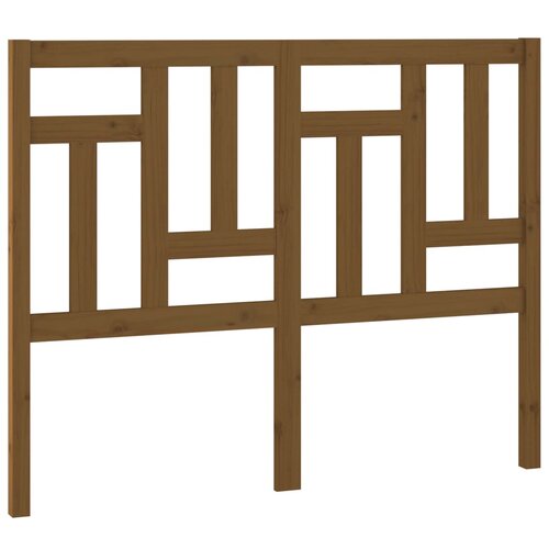Maison Chic posteljno vzglavje - vzglavna omarica - nočna omarica medeno rjavo 125,5x4x100 cm trdna borovina, (21707292) Slike