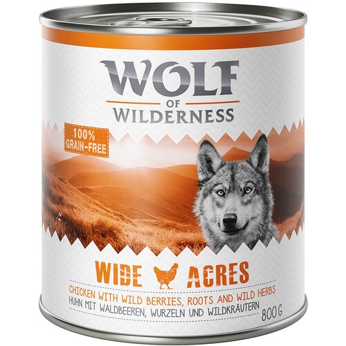 Wolf of Wilderness Adult 6 x 800 g - NOVO: Wide Acres - piščanec Cene