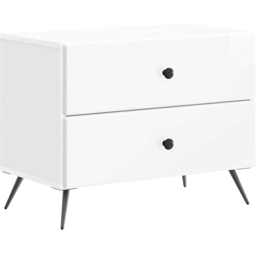  Noćni ormar s ladicama Bijela visokog sjaja 62 x 34 5 x 47 5 cm Cene
