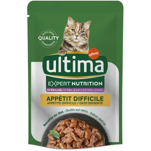  25 % popusta! 8 x 70 g Ultima Cat Expert Nutrition - Difficult Appetite tuna i piletina