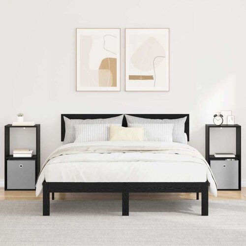  Noćni ormarić s ladicama 2 pcs Crni hrast 35 x 32 x 68 5 cm Cene
