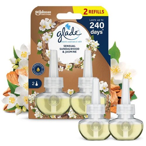 Glade set punjenja za električni osveživač vazduha, senzualna sandalovina i јasmin, 2 x 20 ml Slike
