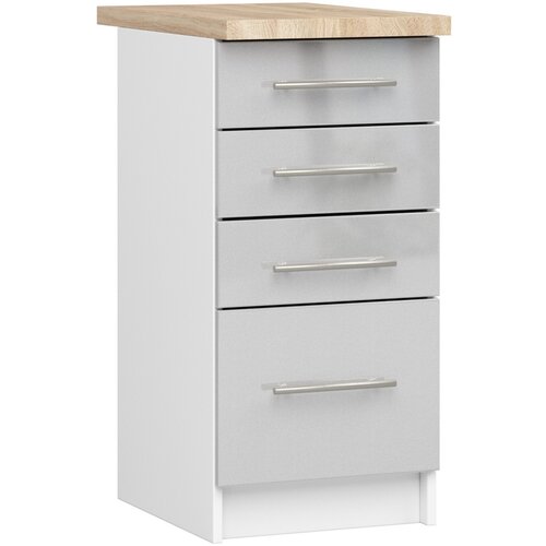 AKORD OLIWIA S40 SZ4 Kabinet + BELO / METALNI GLEDAJ TOP, (21713712) Cene
