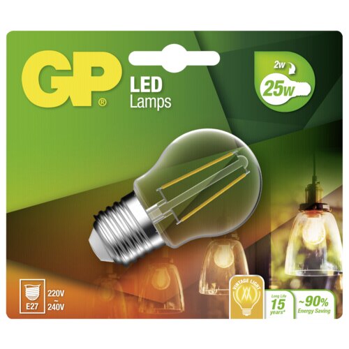 GP Batteries GP Lighting Filament Mini Globe E27 2W (25W) 250 lm GP 078111 Cijene