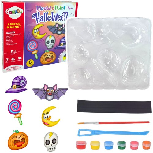 DIY Halloween Magnets Plaster Casts Pumpkin Kit Slike