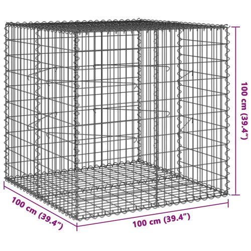  Gabionska ko&amp;scaron;ara s poklopcem 100x100x100 cm pocinčano željezo Slike