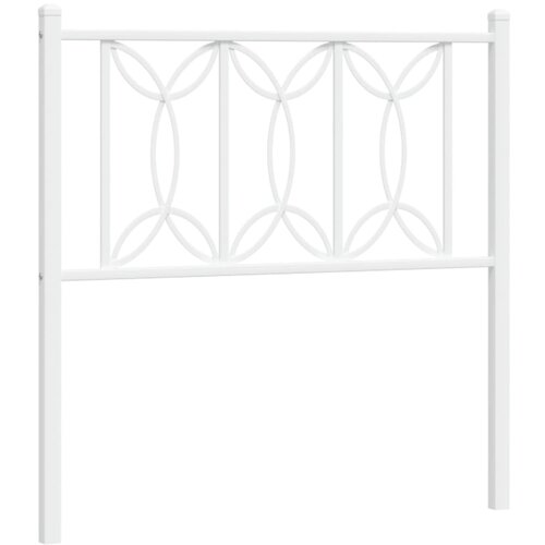VidaXL Metalno uzglavlje bijelo 75 cm Slike