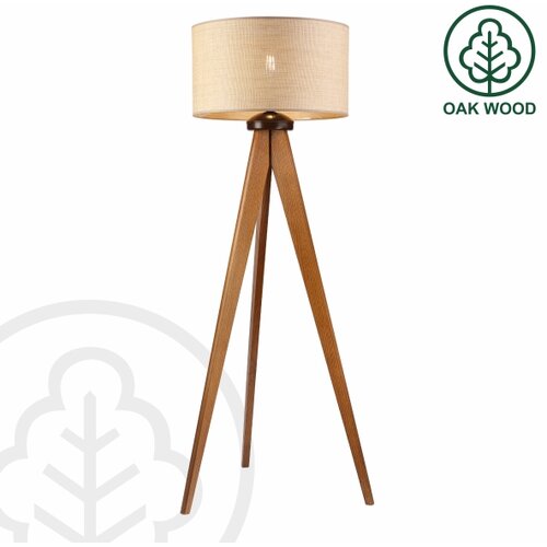  Podna lampa AIDA 1xE27/15W/230V hrast/rafija Slike