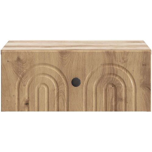  Noćni ormarić za montažu na zid s ladicama 2 pcs Hrast artisan Slike