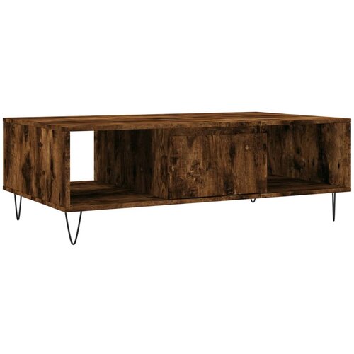 Maison Chic Klubska mizica - kavna mizica - Nizka mizica dimljeni hrast 104x60x35 cm inženirski les, (21754373) Slike
