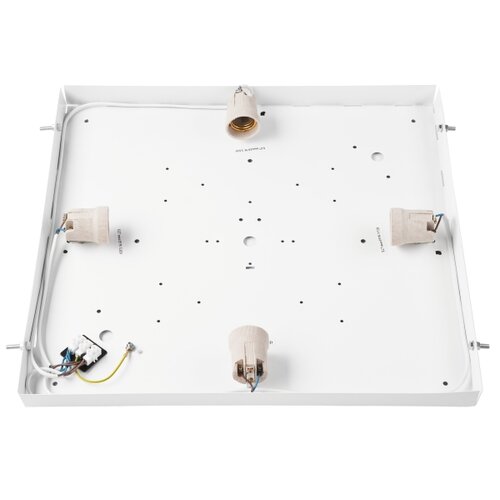  plafonsko svetlo natural square 4xE27/15W/230V 48x48 cm borovina/crna Slike