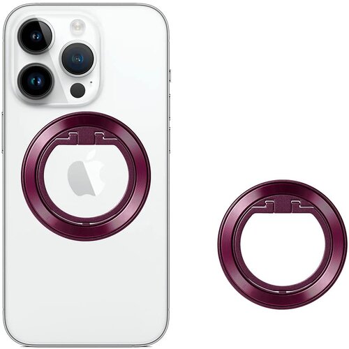 Techsuit MagSafe telefonski obroč (MPR2) – Okrogla oblika – aluminijeva zlitina – bordo Cene