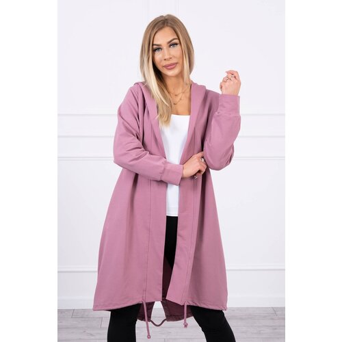 Kesi Cardigan with oversize print dark pink Slike