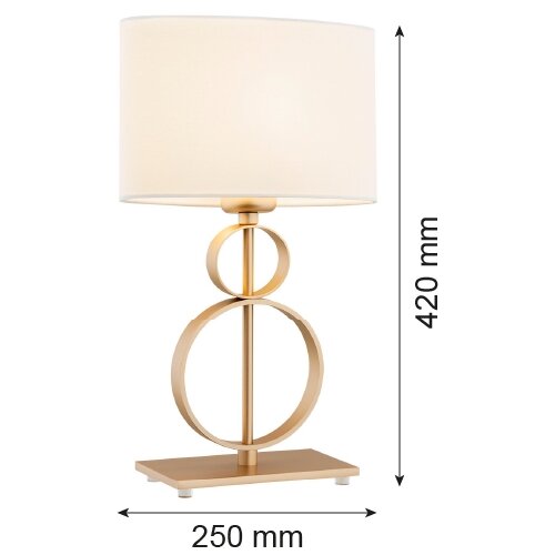  Argon 8310 - Stona lampa PERSEO 1xE27/15W/230V 42 cm krem/zlatna Slike