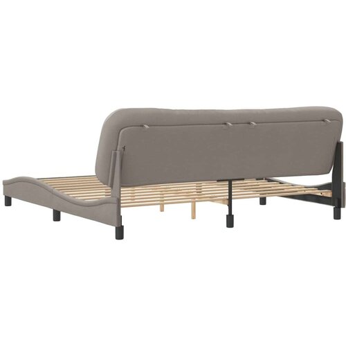 vidaXL Posteljni okvir z vzglavjem taupe 200x200 cm blago, (21081572) Cene