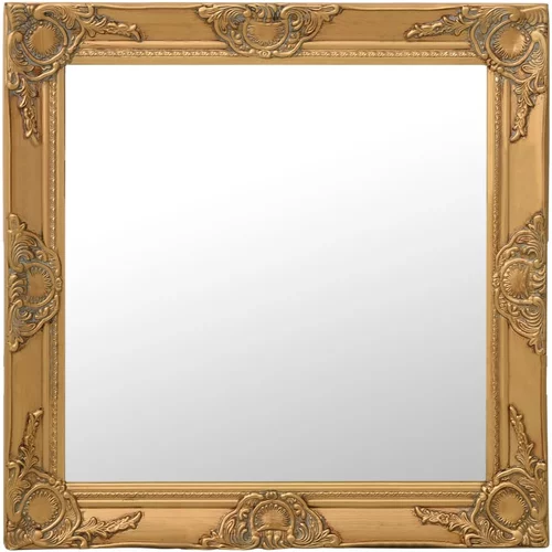 vidaXL Stensko ogledalo v baročnem stilu 60x60 cm zlato