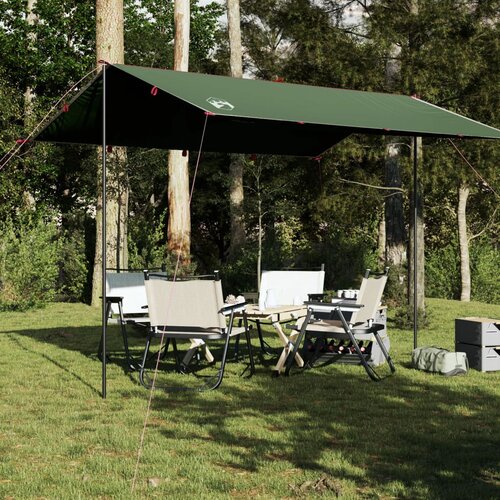  The Living Store Ponjava za kampiranje zelena 360x294 cm vodoodporna - Ponjava Za Kampiranje, (21487018) Slike