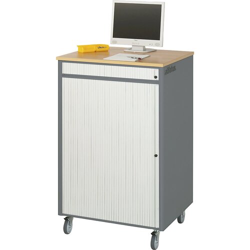RAU računalniška omara, vxšxg 1100 x 720 x 660 mm, pomična izvedba, antracitno kovinska / encijan modra Cene