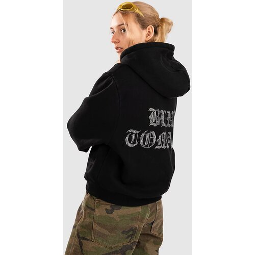 Blue Tomato Rhinestone Zip Hoodie black Cijene