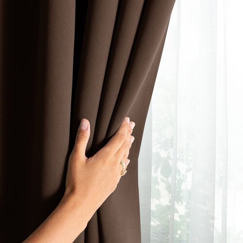 Restilo Smeđa zatamnjujuća zavjesa 140x270 cm Eyelets &amp;ndash; Slike