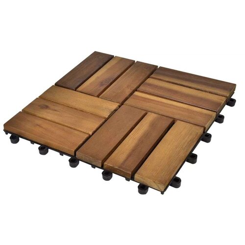  20-dijelni set pločica za trijem 30 x 30 cm bagrem Slike