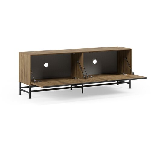 Marckeric Crna/u prirodnoj boji TV komoda u dekoru hrasta 150x61x35 cm Aiden &amp;ndash; Slike