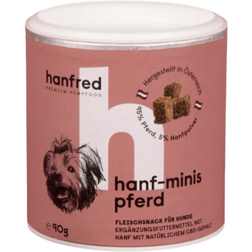 Mini konopljini piškoti s konjem - za pse - 90 g Cene