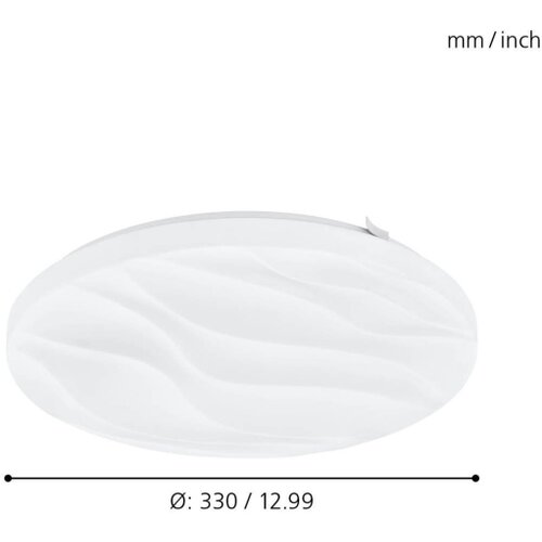Eglo benariba zidna/stropna/1, led, 17,3w, 2000lm, prom 330, bijela/plastika Slike