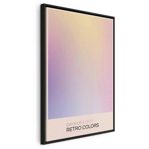  Slika - Peaceful Drift - Delicate Pastel Shades Creating a Harmonious Whole 80x120 U crnom drvenom okviru Cene