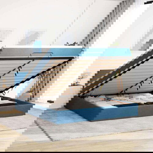 vidaXL Otomanski krevet s madracem tamnoplavi 180x200 cm baršunasti Cene