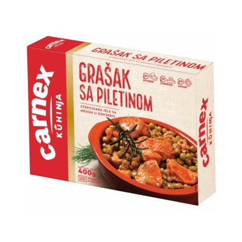 Carnex GRASAK SA PILETINOM 400G Cene