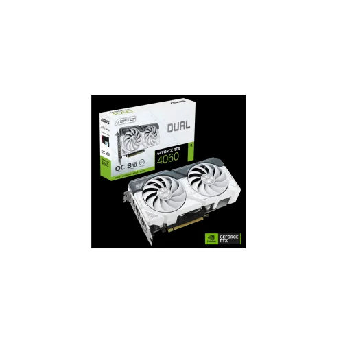 Asus DUAL-RTX4060-O8G-WHITENVIDIA GeForce RTX 40608GB GDDR6 128bit;HDMI,3xDP